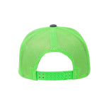 One Size Charcoal/Neon Green Cobra Cap C112F