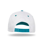 One Size White/Teal Cobra Cap PTC-2