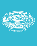 3X-Large Heather Galapagos Blue Beachside HG Crabby's On The Pass LOGO