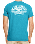 3X-Large Heather Galapagos Blue Beachside HG Crabby's On The Pass LOGO