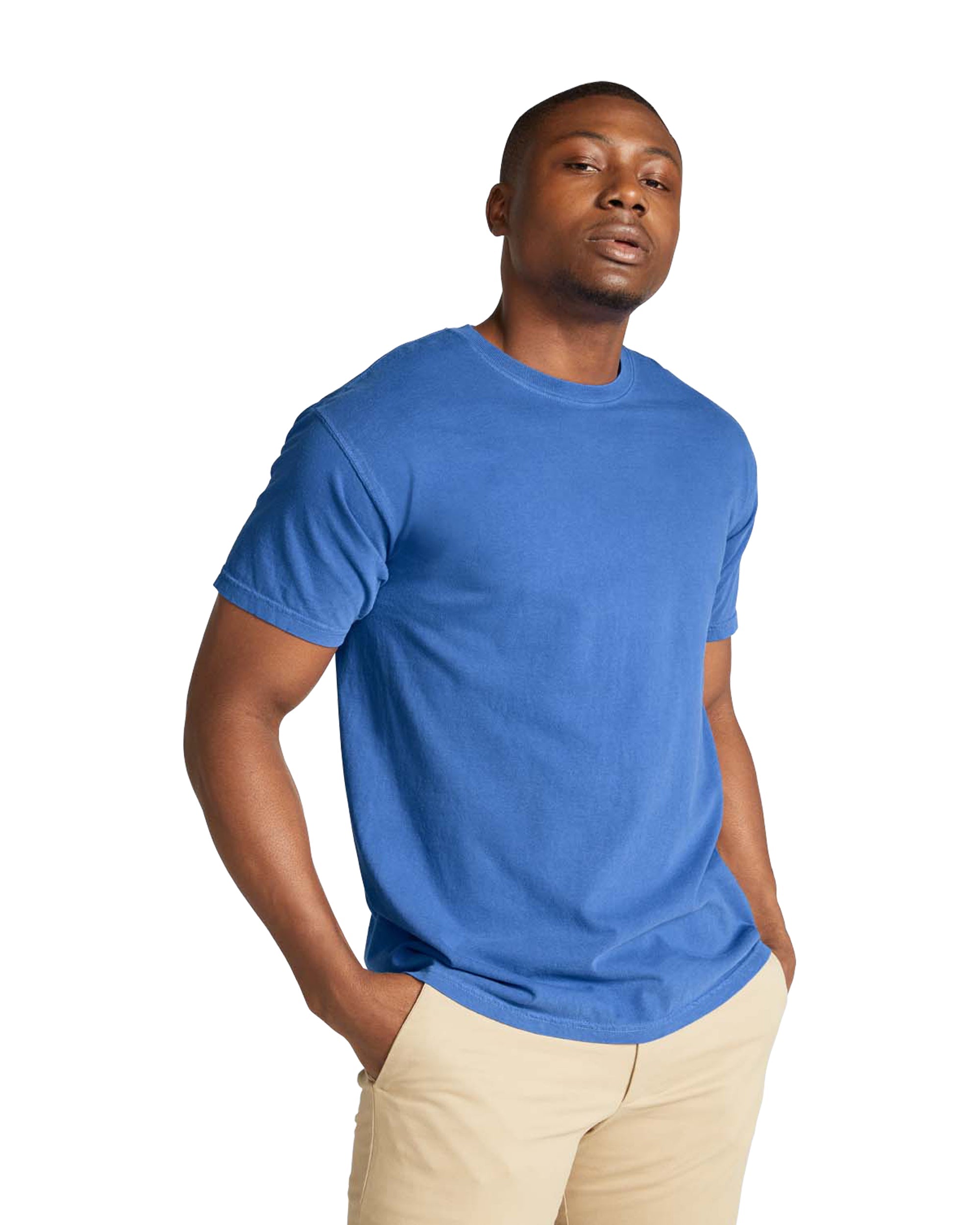 トップス na.e Comfort Shirt_ Blue Comfort Colors 6030 Mens Mystic Blue Short Sleeve Crewneck T-Shirt