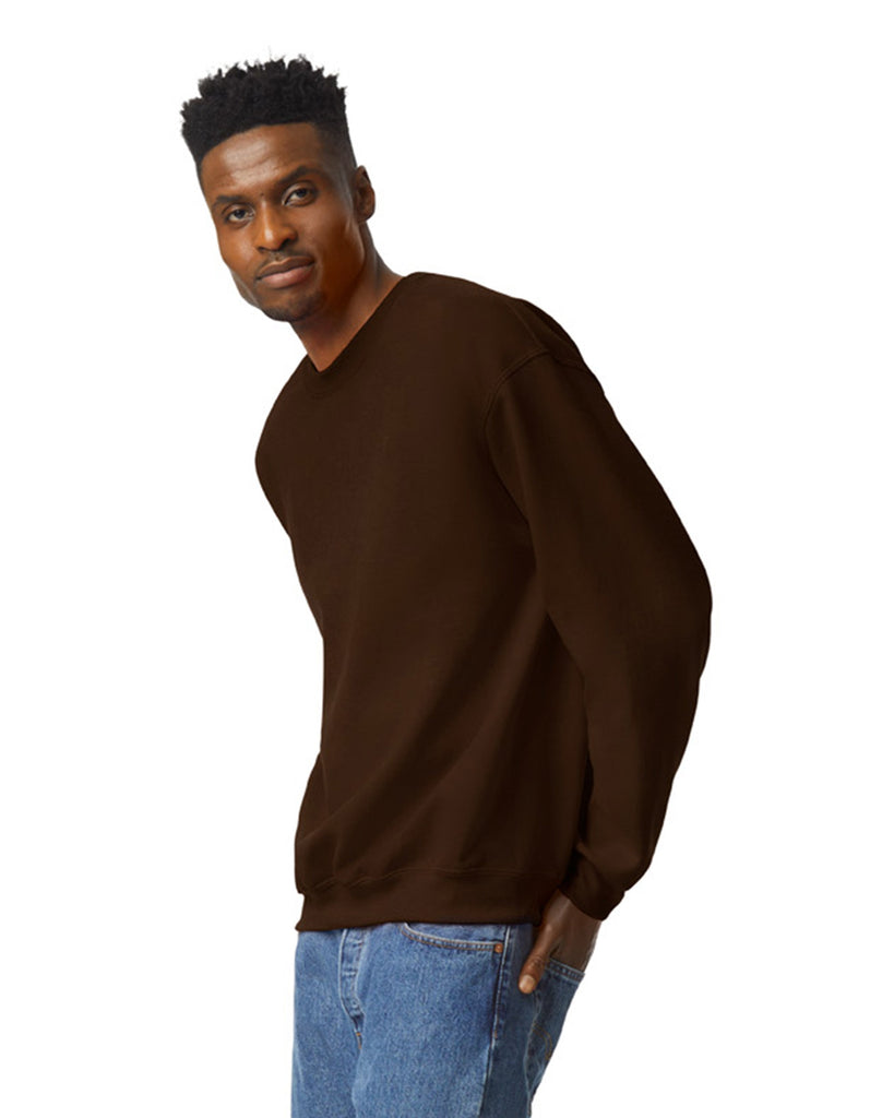 Gildan 18000 Heavy Blend Adult Crewneck Sweatshirt Dark Chocolate Wholesale Printables