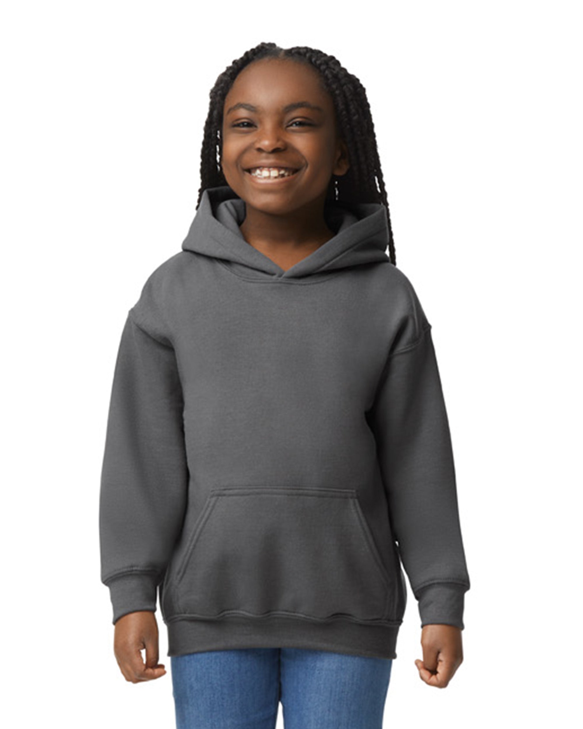 Gildan 18500B Heavy Blend™ Youth Hooded Sweatshirt (Charcoal