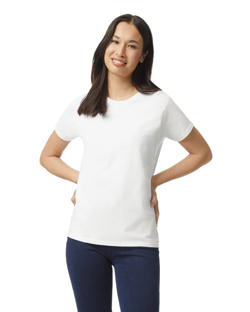 Women's 3X-Large White Gildan 2000L 
