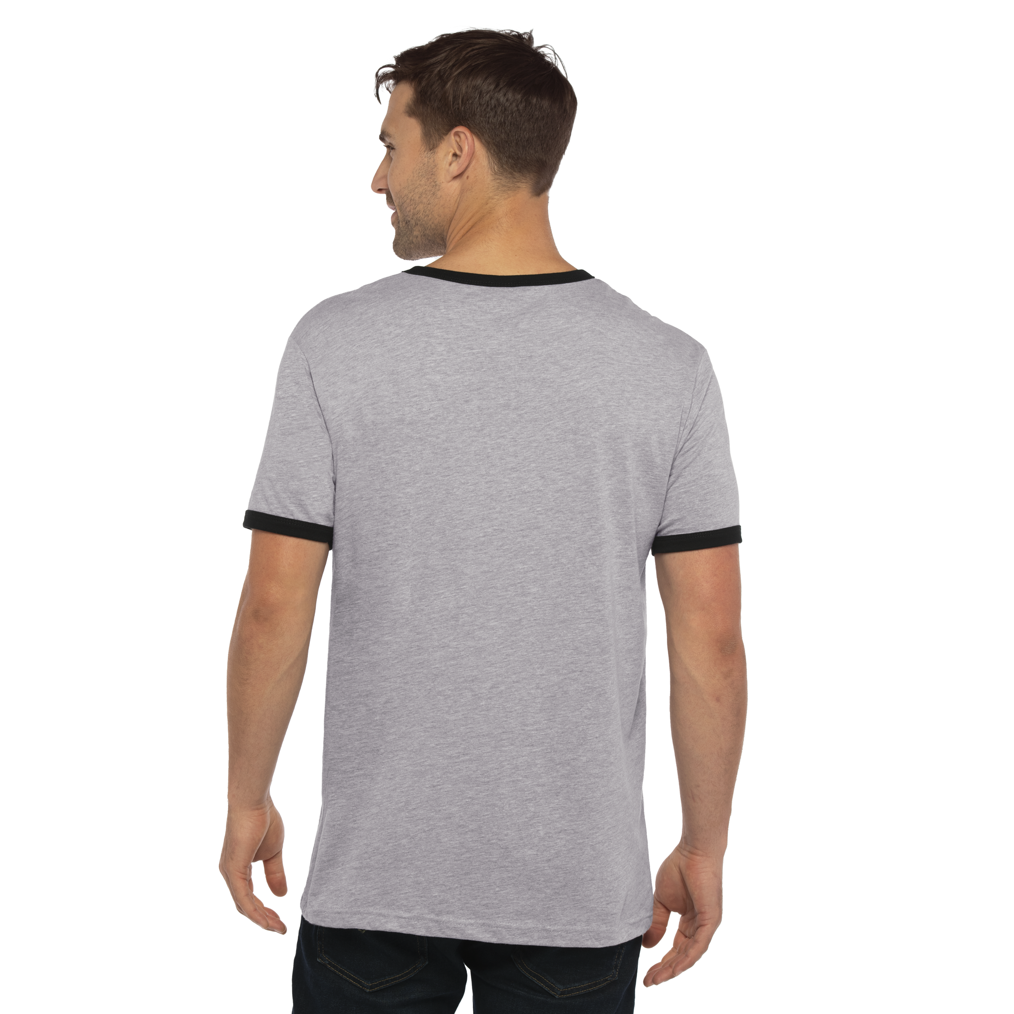 Tシャツ・カットソー RONRON AMERICAN HEART BASIC FIT T SHIRT GREY AMERICAN HEART BASIC FIT T SHIRT GREY - RONRON 론론