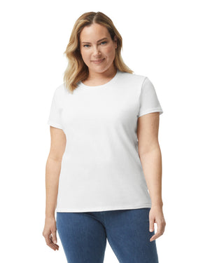 Women's 3X-Large White Gildan 5000L 