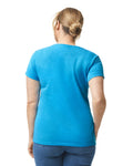 Women's 3X-Large Heather Sapphire Gildan 5000L 
