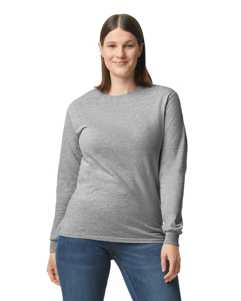 Gildan 5400 Heavy Cotton™ Long Sleeve Adult T-Shirt (Sport Gray