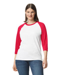 3X-Large White/Trim Red Gildan 5700 