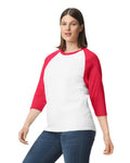 3X-Large White/Trim Red Gildan 5700 