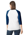 3X-Large White/Trim Navy Gildan 5700 