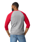 3X-Large Sport Gray/Trim Red Gildan 5700 