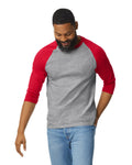 3X-Large Sport Gray/Trim Red Gildan 5700 