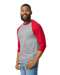 3X-Large Sport Gray/Trim Red Gildan 5700 