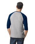 3X-Large Sport Gray/Trim Navy Gildan 5700 