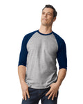 3X-Large Sport Gray/Trim Navy Gildan 5700 