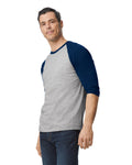 3X-Large Sport Gray/Trim Navy Gildan 5700 