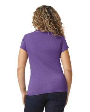 Women's 2X-Large Heather Purple Gildan 64V00L 