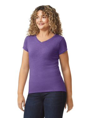 Women's 2X-Large Htr Purple Gildan 64V00L 