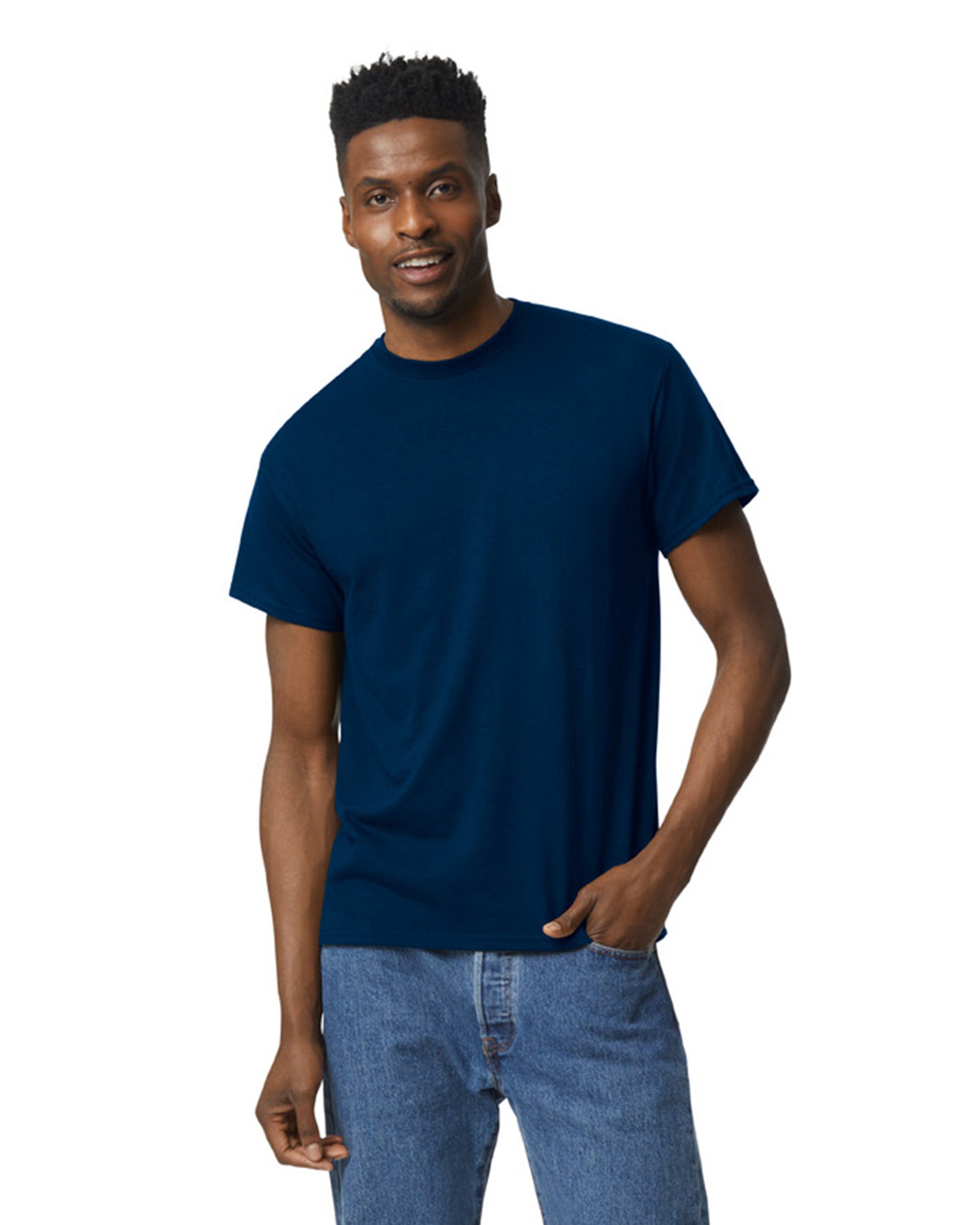 Gildan 8000 DryBlend® Adult T-Shirt (Dark Navy) – Wholesale Printables