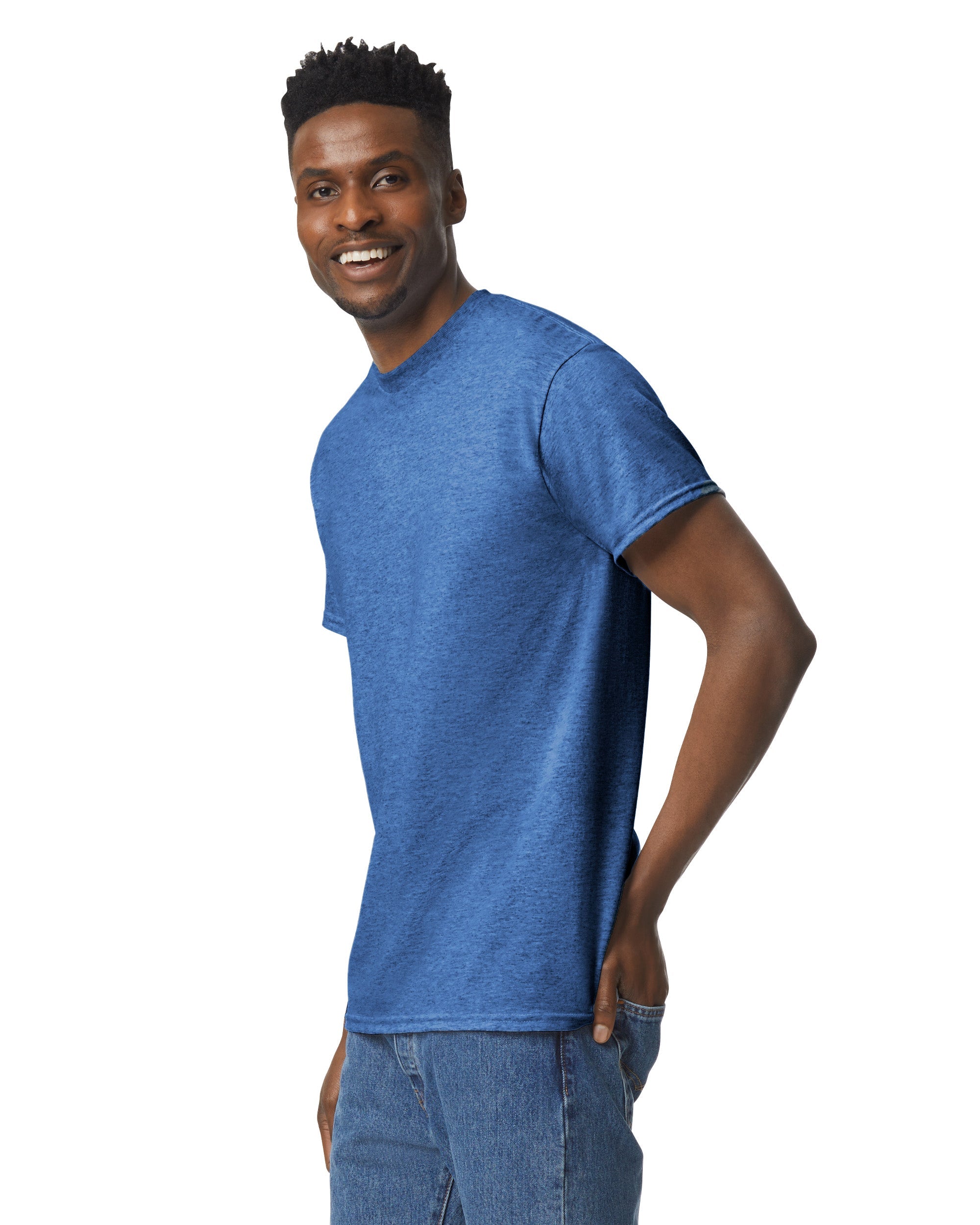 Gildan 8000 DryBlend® Adult T-Shirt (Heather Deep Royal