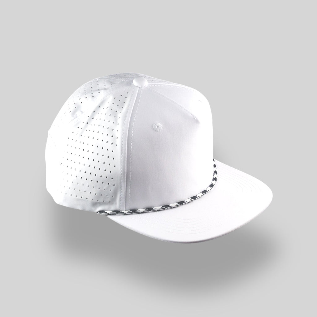 Big Fit White/Black-White Blank Rope Hats BFPSTP 