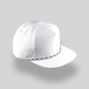 Big Fit White/Black-White Blank Rope Hats BFPSTP 