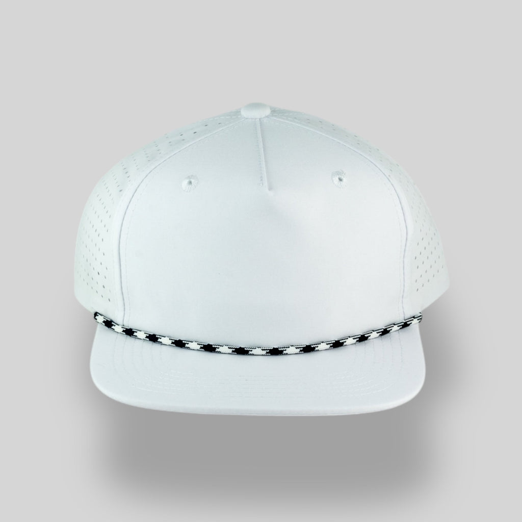 Big Fit White/Black-White Blank Rope Hats BFPSTP 