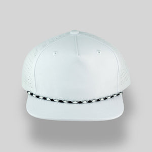 Big Fit White/Black-White Blank Rope Hats BFPSTP 