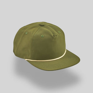 One Size Moss Green/Tan Blank Rope Hats NSS 
