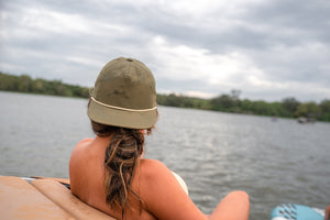 One Size Moss Green/Tan Blank Rope Hats NSS 