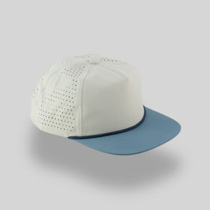 One Size Bone-Steel Blue/Navy Blank Rope Hats NSSP 
