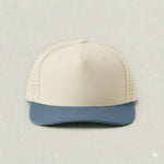 One Size Ivory-Steel Blue Blank Rope Hats P511 