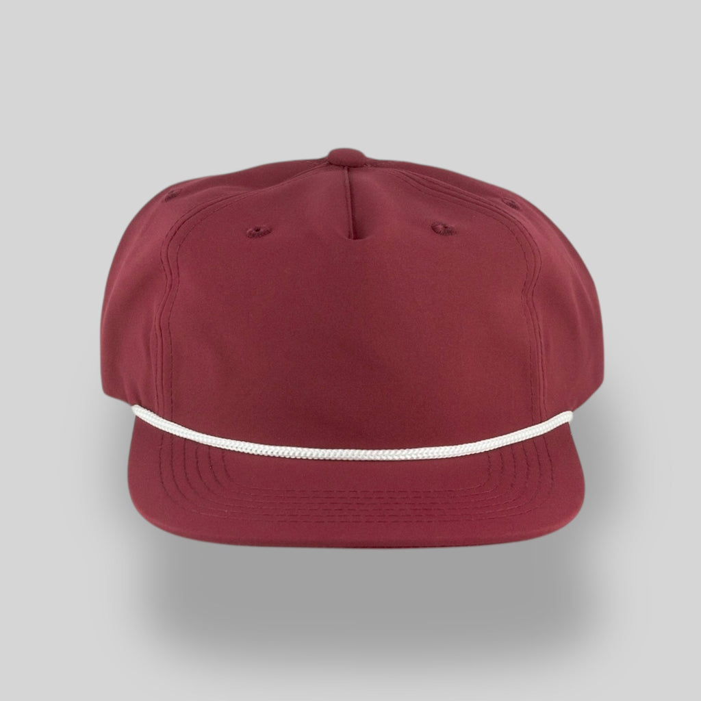 One Size Maroon/White Blank Rope Hats PSS 