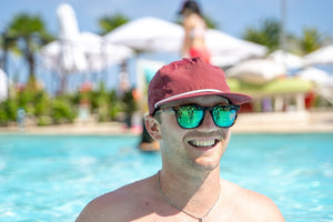 One Size Maroon/White Blank Rope Hats PSS 