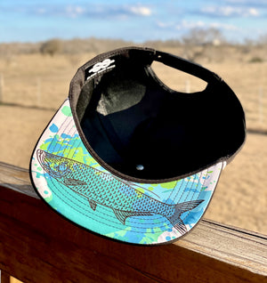 One Size Tarpon Black/White Blank Rope Hats PSS 