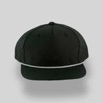 One Size Black/Black-White Blank Rope Hats PSTP 