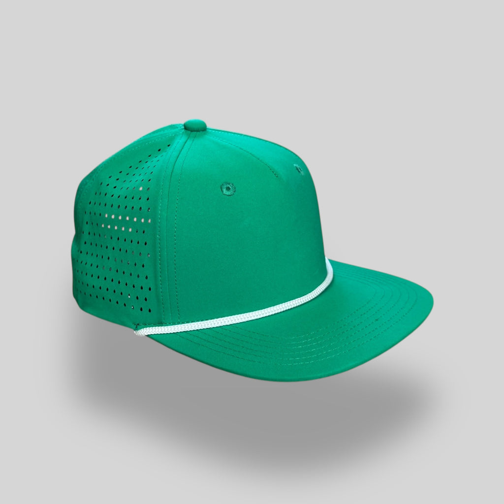 One Size Green/White Blank Rope Hats PSTP 