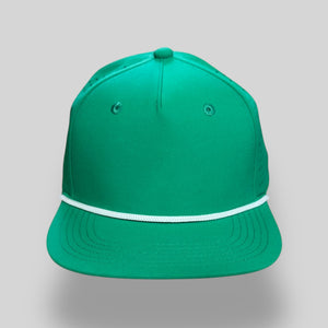 One Size Green/White Blank Rope Hats PSTP 