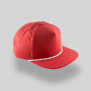 One Size Red/Silver-White Blank Rope Hats PSTP 