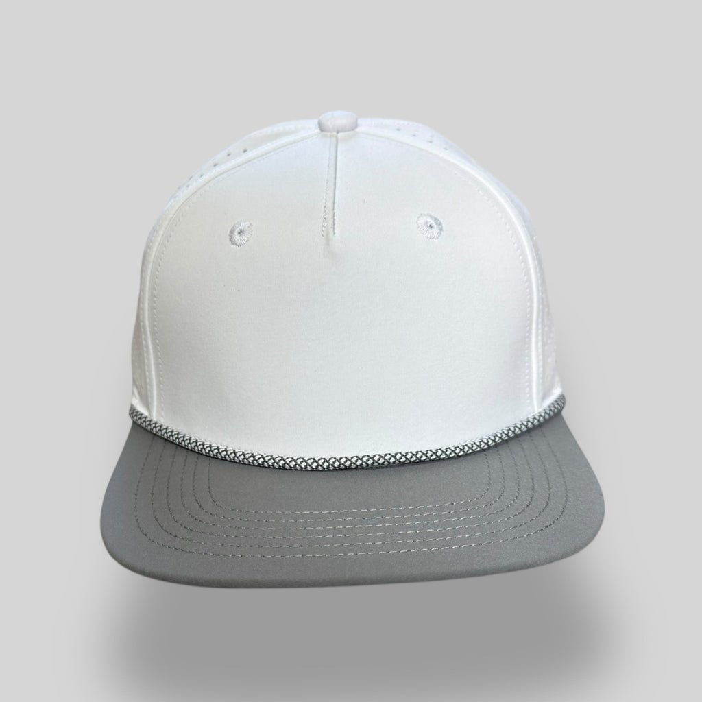 One Size White-Grey/White-Grey Blank Rope Hats PSTP 