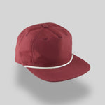 One Size Maroon/White Blank Rope Hats R500 