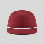 One Size Maroon/White Blank Rope Hats R500 