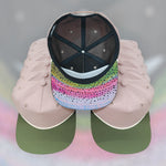 One Size Mauve-Dark Moss Rainbow Trout/Ivory Blank Rope Hats R500 
