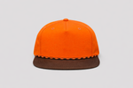 One Size Blaze Orange-Brown Bill/Orange-Brown Blank Rope Hats R510 