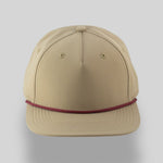 One Size Dark Tan/Burgundy Blank Rope Hats R510 