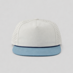 One Size Bone-Steel Blue/Navy Blank Rope Hats RP500 