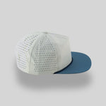 One Size Bone-Steel Blue/Navy Blank Rope Hats RP500 