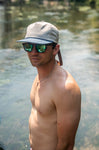 One Size Bone-Steel Blue/Navy Blank Rope Hats RP500 