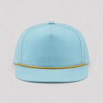 One Size Light Blue/Gold Blank Rope Hats RP500 